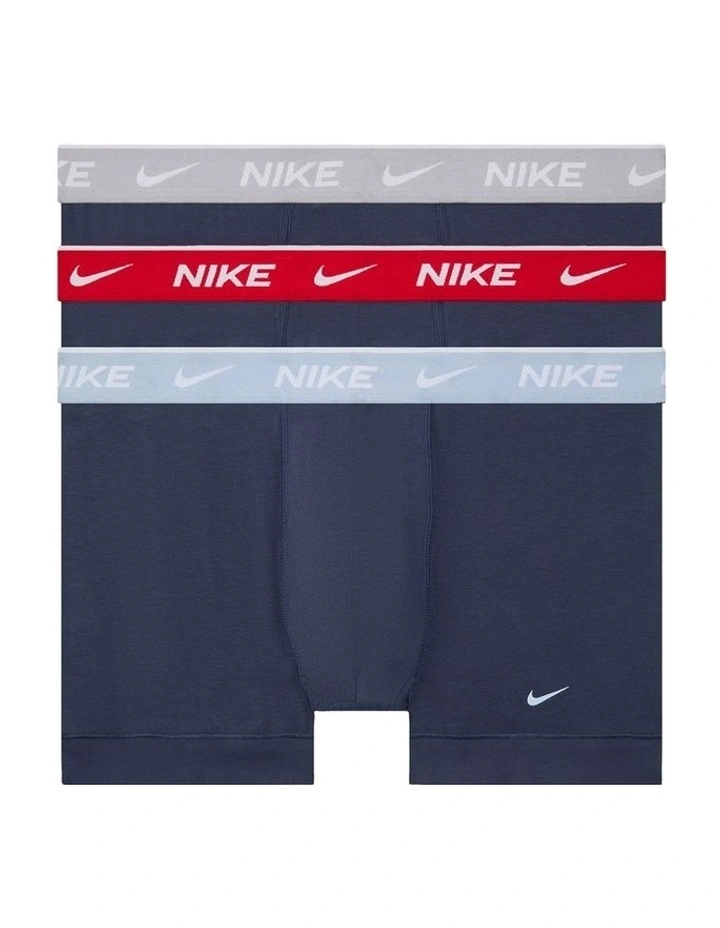 Everyday Cotton Stretch Trunks 3 Pack in Multi image 1