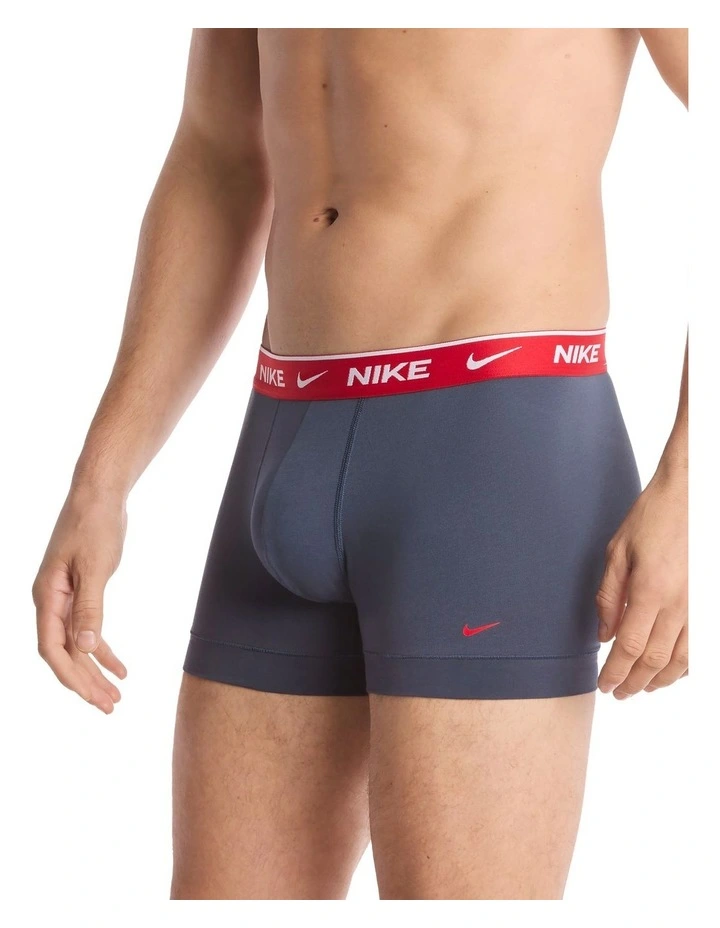 Everyday Cotton Stretch Trunks 3 Pack in Multi image 4