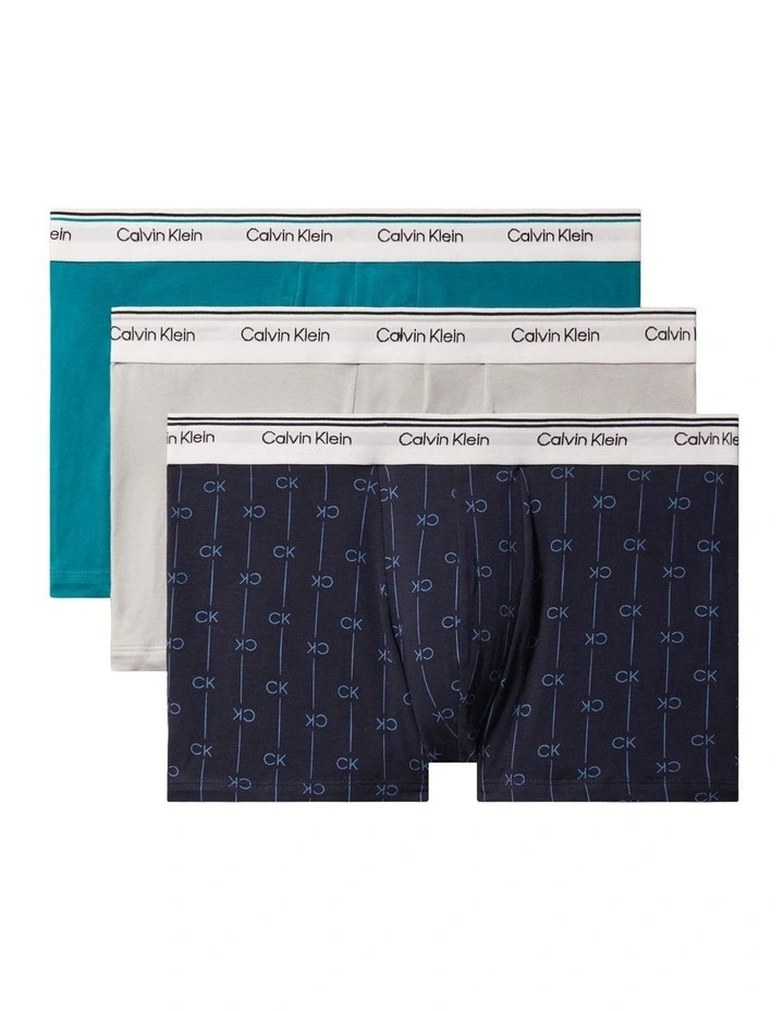 Cotton Stretch Balance Trunks 3 Pack in Multi image 1