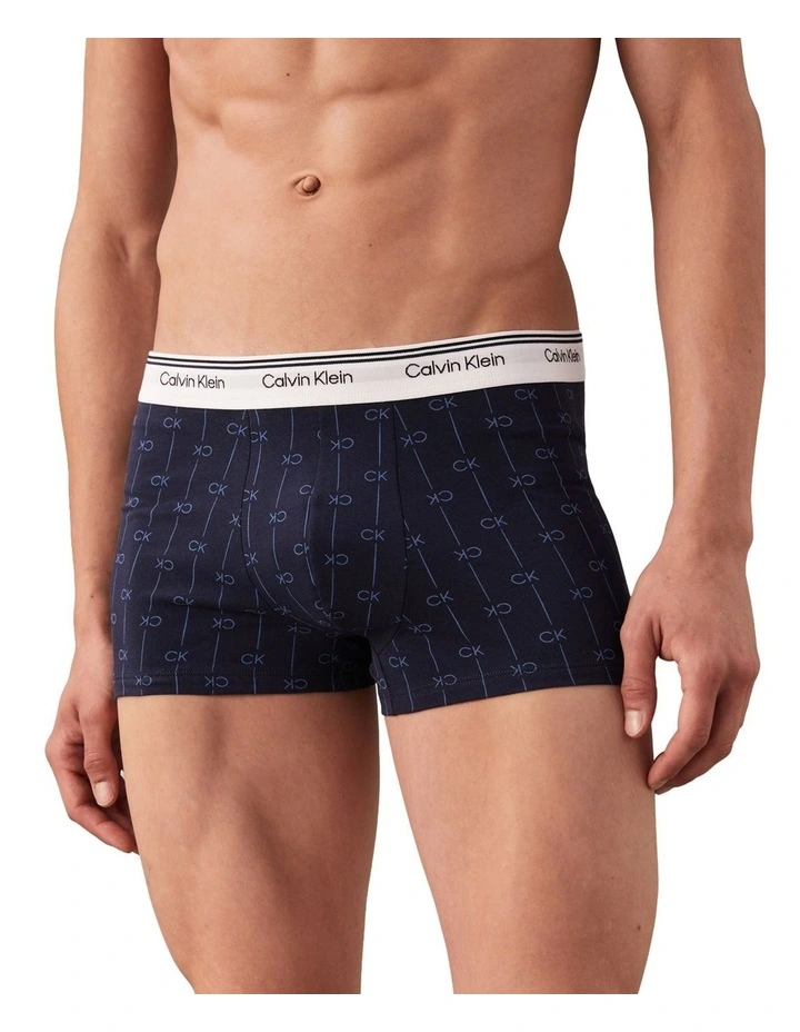 Cotton Stretch Balance Trunks 3 Pack in Multi image 5