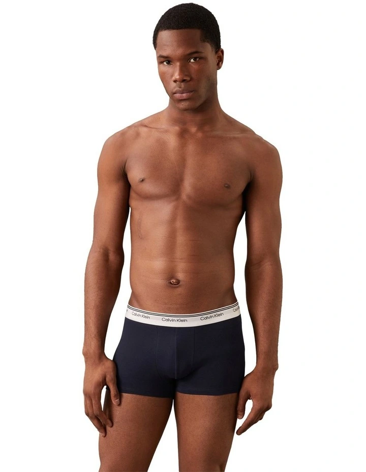 Cotton Stretch Balance Trunks 3 Pack in Multi image 2