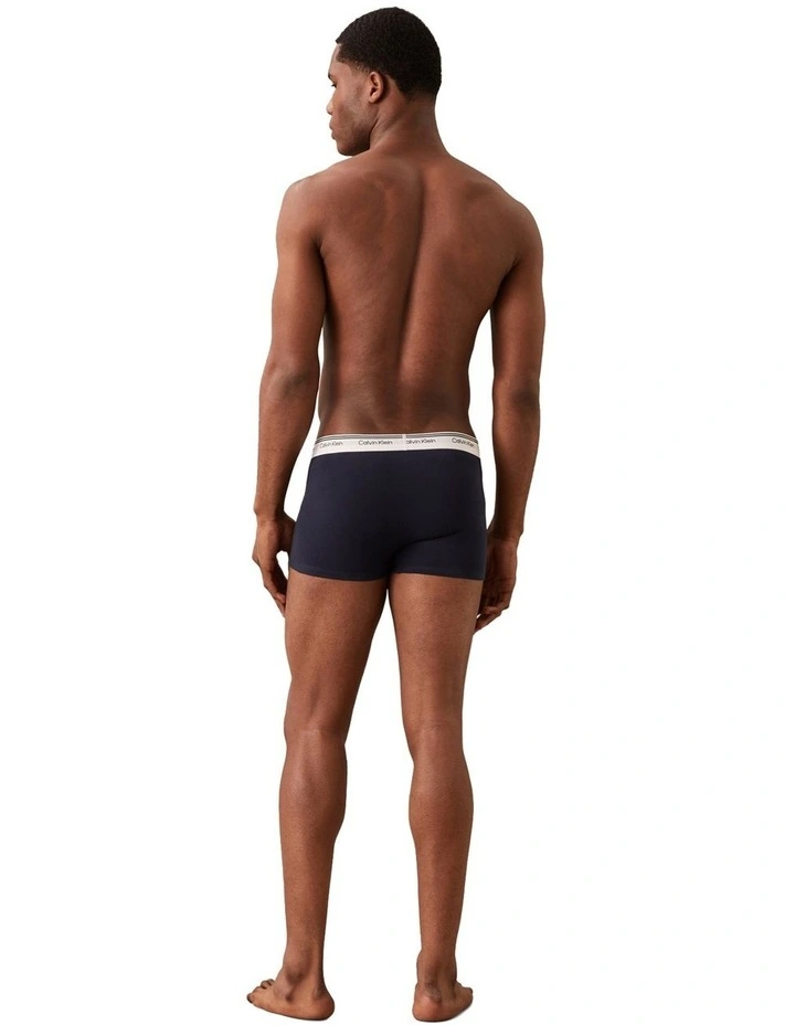 Cotton Stretch Balance Trunks 3 Pack in Multi image 3