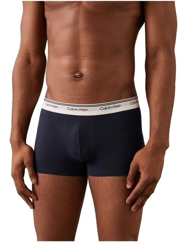 Cotton Stretch Balance Trunks 3 Pack in Multi image 5