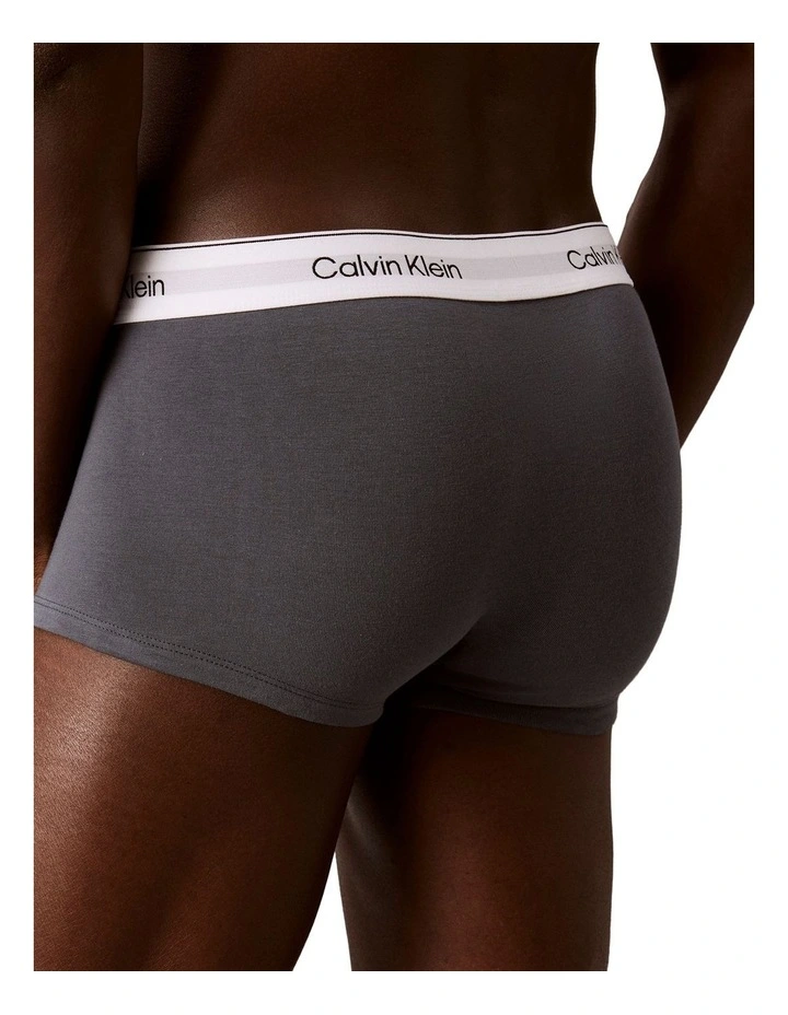 Icon Cotton Low Rise Trunks 3 Pack in Multi image 4