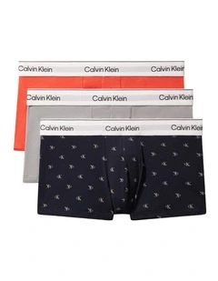 Icon Cotton Low Rise Trunks 3 Pack in Multi