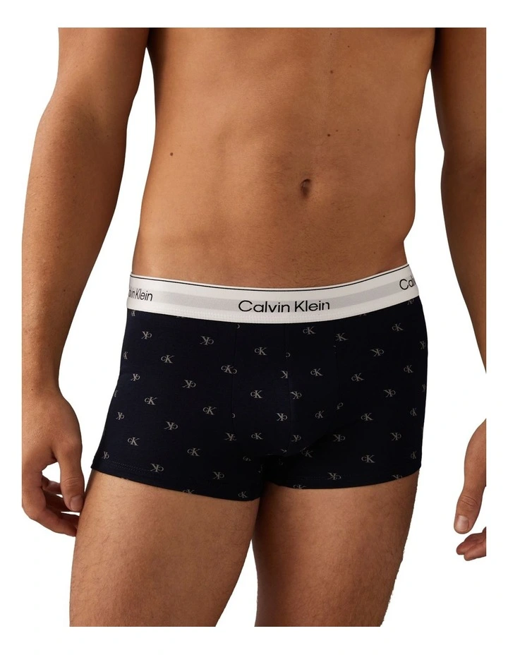Icon Cotton Low Rise Trunks 3 Pack in Multi image 5