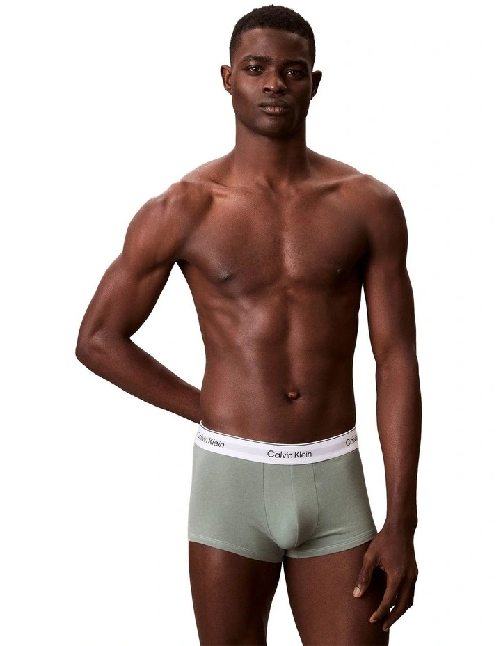 Icon Cotton Low Rise Trunks 5 Pack in Multi image 2