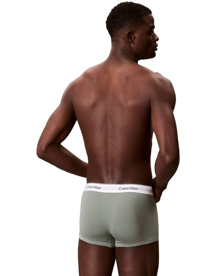 Icon Cotton Low Rise Trunks 5 Pack in Multi image 3