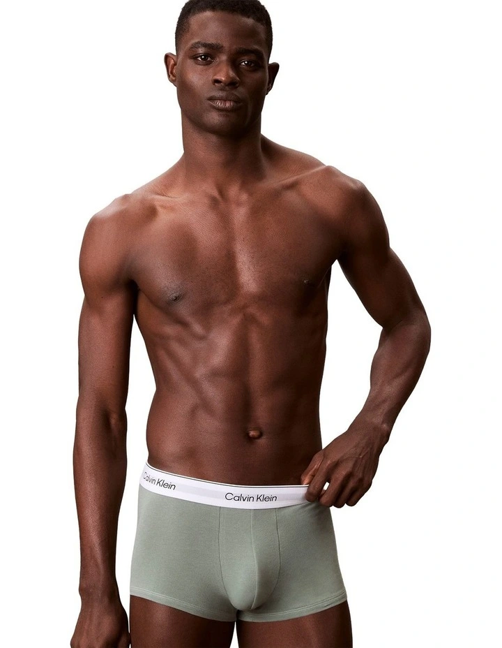 Icon Cotton Low Rise Trunks 5 Pack in Multi image 4