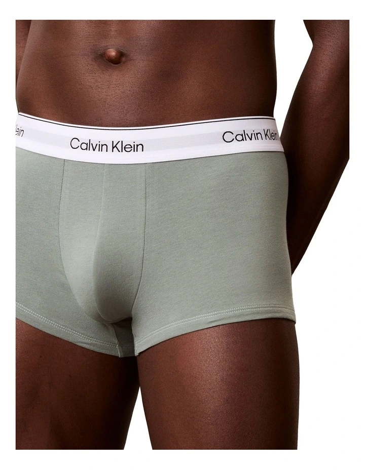 Icon Cotton Low Rise Trunks 5 Pack in Multi image 6