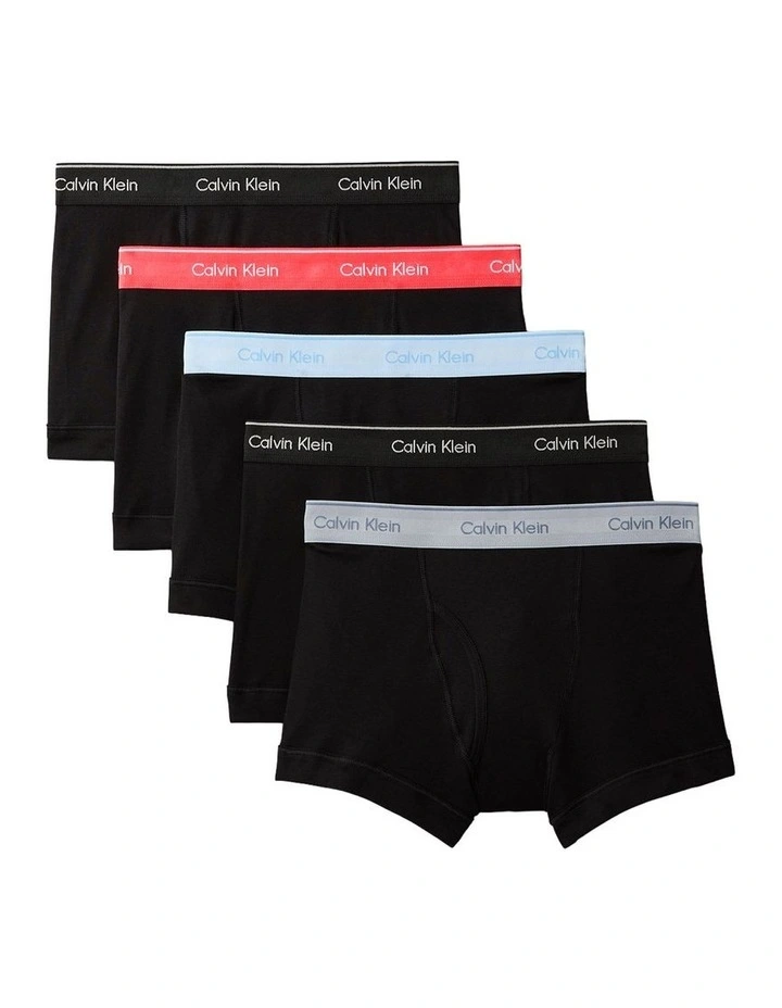 Cotton Trunks 5 Pack in Multi image 1
