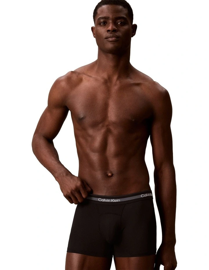 Icon Sport Trunks 3 Pack in Black image 2