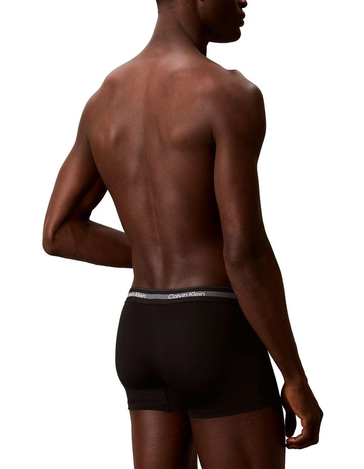 Icon Sport Trunks 3 Pack in Black image 3