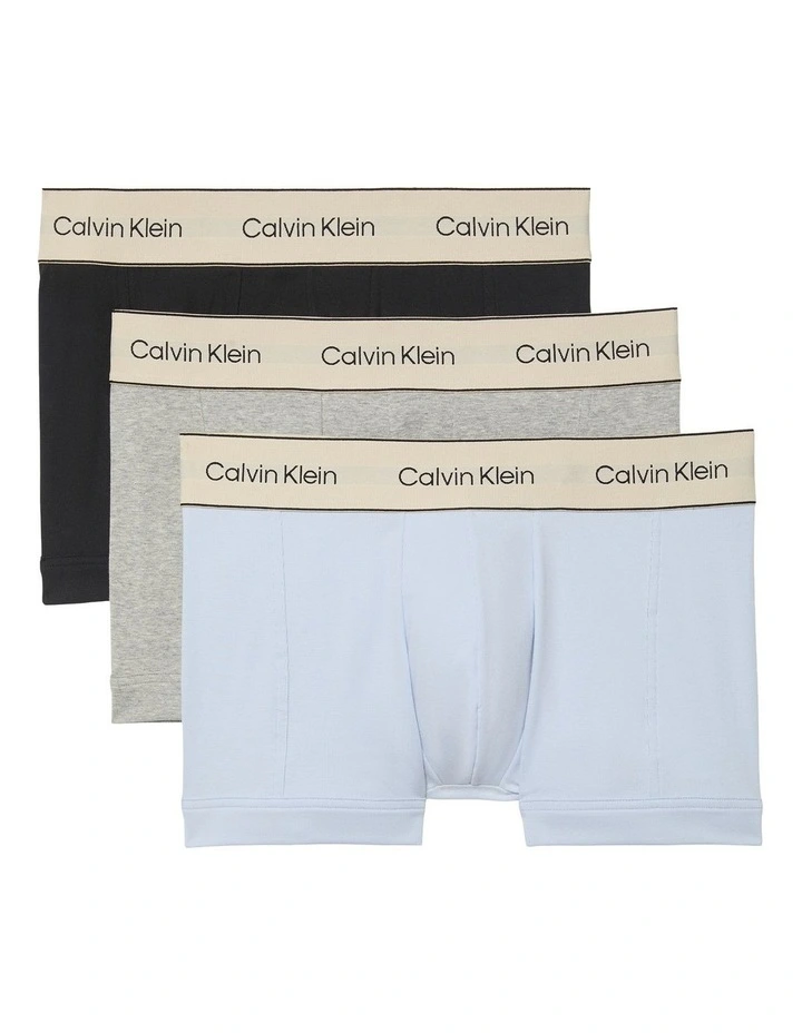 Heritage Cotton Trunks 3 Pack in Multi image 1