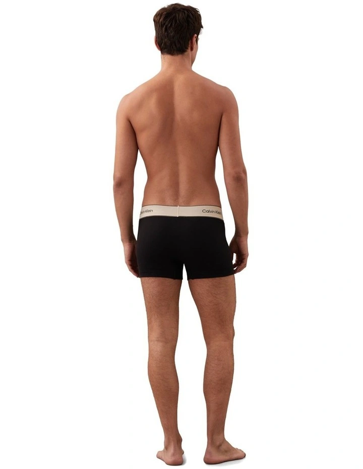 Heritage Cotton Trunks 3 Pack in Multi image 3