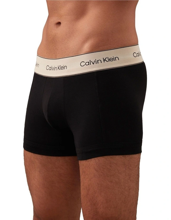 Heritage Cotton Trunks 3 Pack in Multi image 4