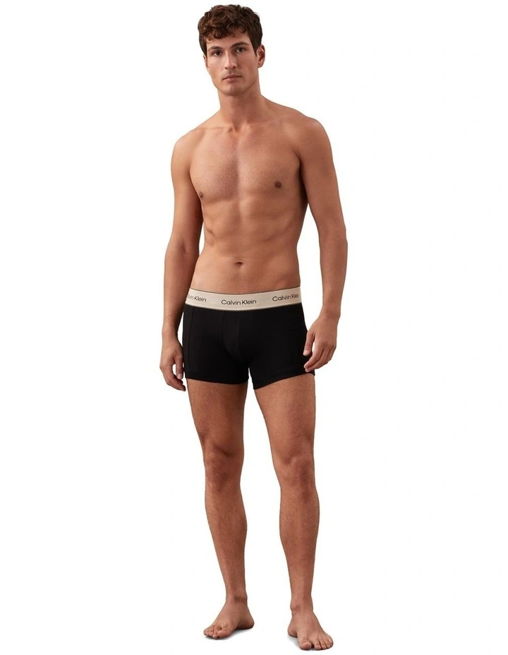 Heritage Cotton Trunks 3 Pack in Multi image 5