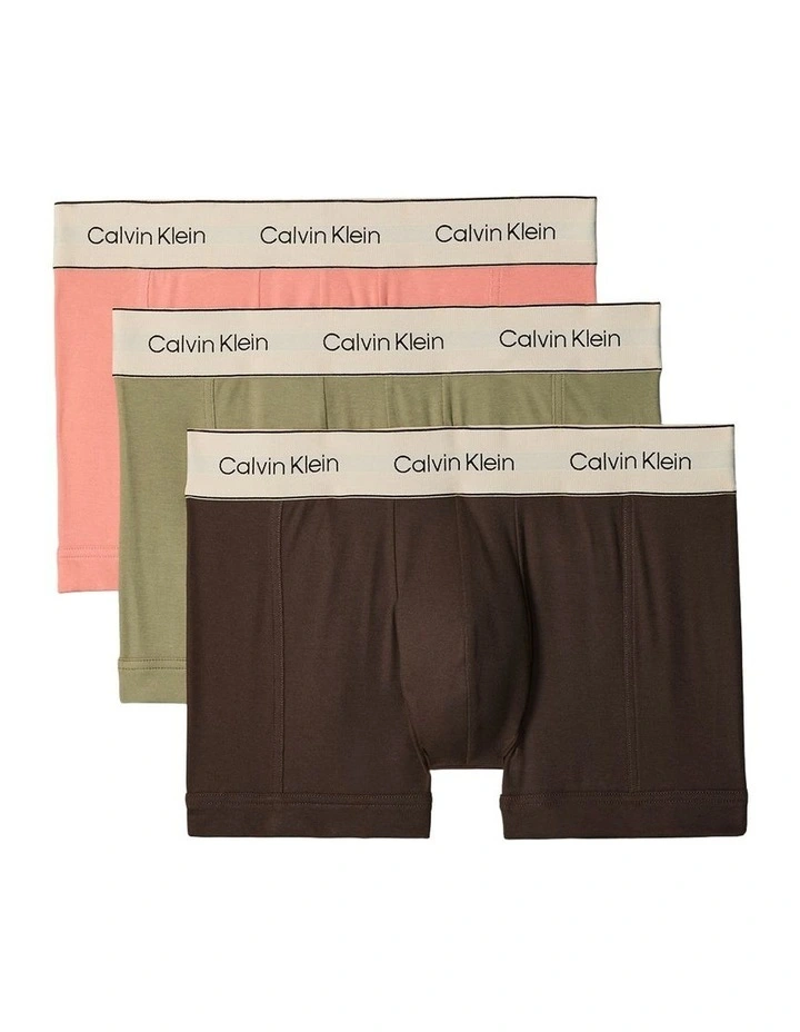 Heritage Cotton Trunks 3 Pack in Multi image 1