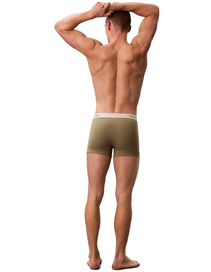 Heritage Cotton Trunks 3 Pack in Multi image 3