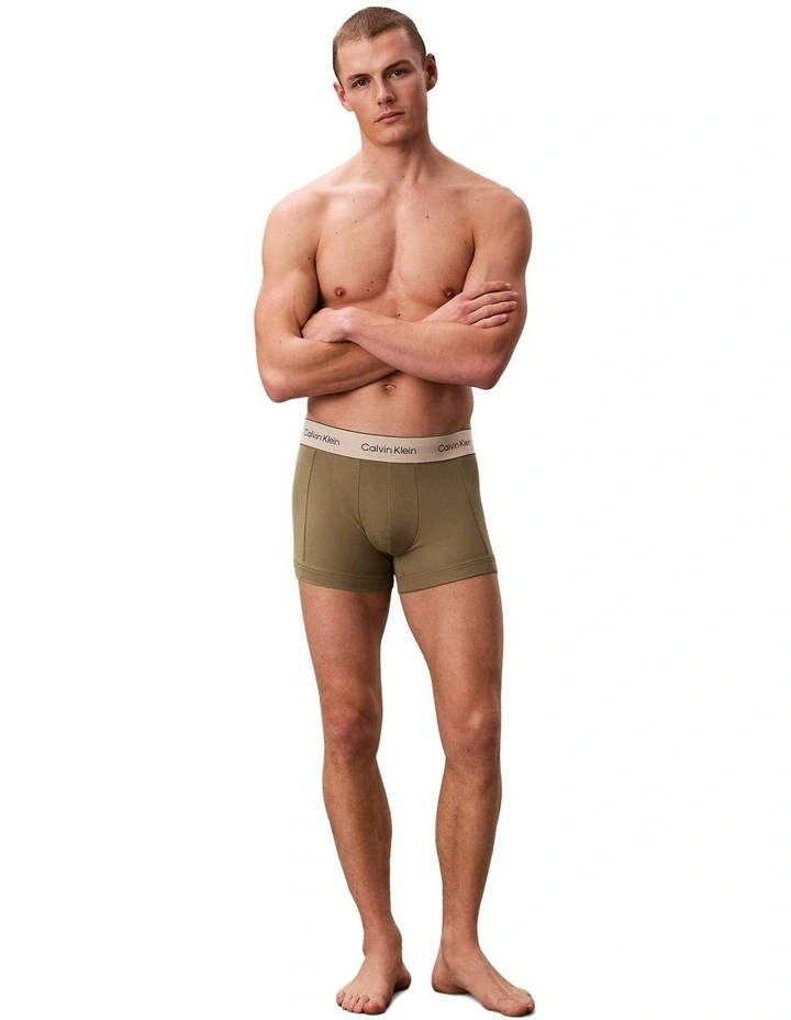 Heritage Cotton Trunks 3 Pack in Multi image 5