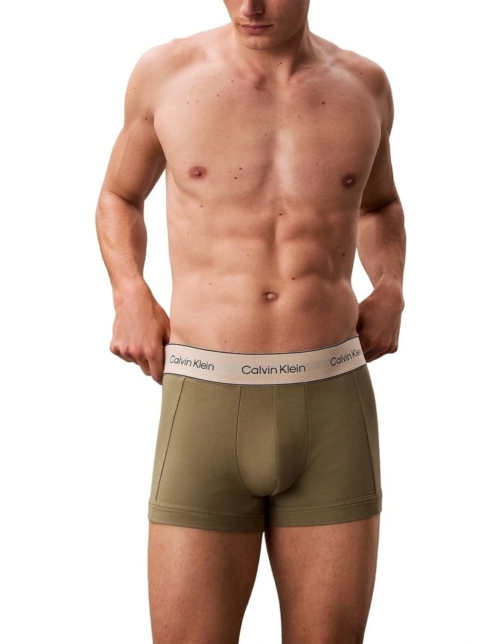 Heritage Cotton Trunks 3 Pack in Multi image 6