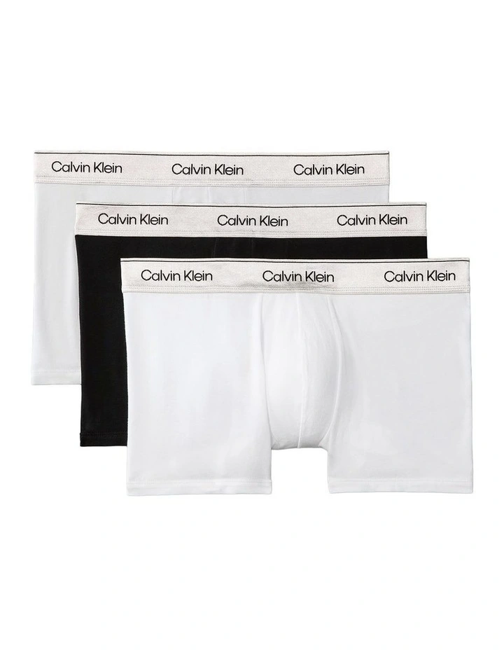 Limited Edition Icon Cotton Shine Trunks 3 Pack in Multi image 1