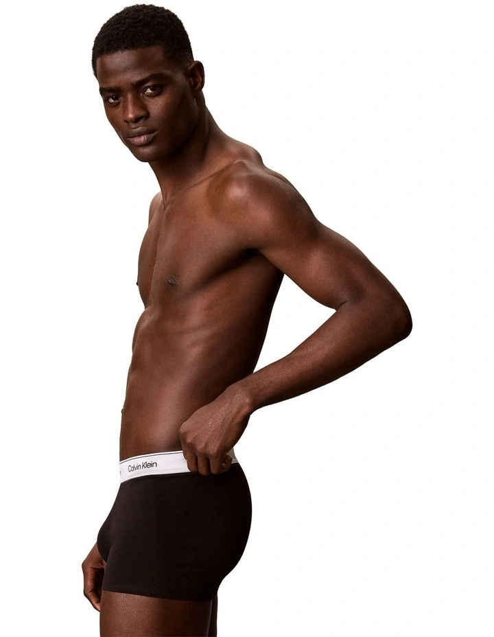 Limited Edition Icon Cotton Shine Trunks 3 Pack in Multi image 4