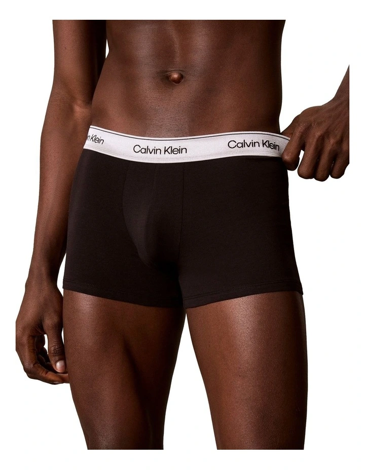 Limited Edition Icon Cotton Shine Trunks 3 Pack in Multi image 6