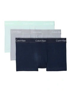 Icon Cotton Low Rise Trunks 3 Pack in Multi