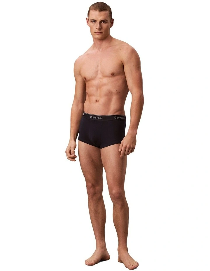 Icon Cotton Low Rise Trunks 3 Pack in Multi image 5