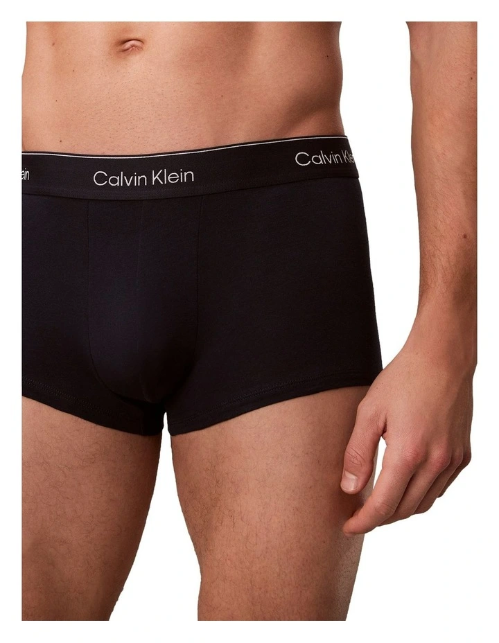 Icon Cotton Low Rise Trunks 3 Pack in Multi image 6