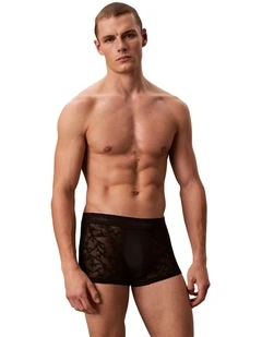 Sculpt Lace Low Rise Trunk in Black