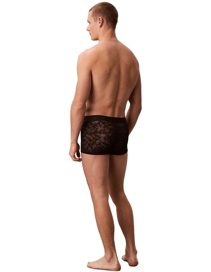 Sculpt Lace Low Rise Trunk in Black image 2