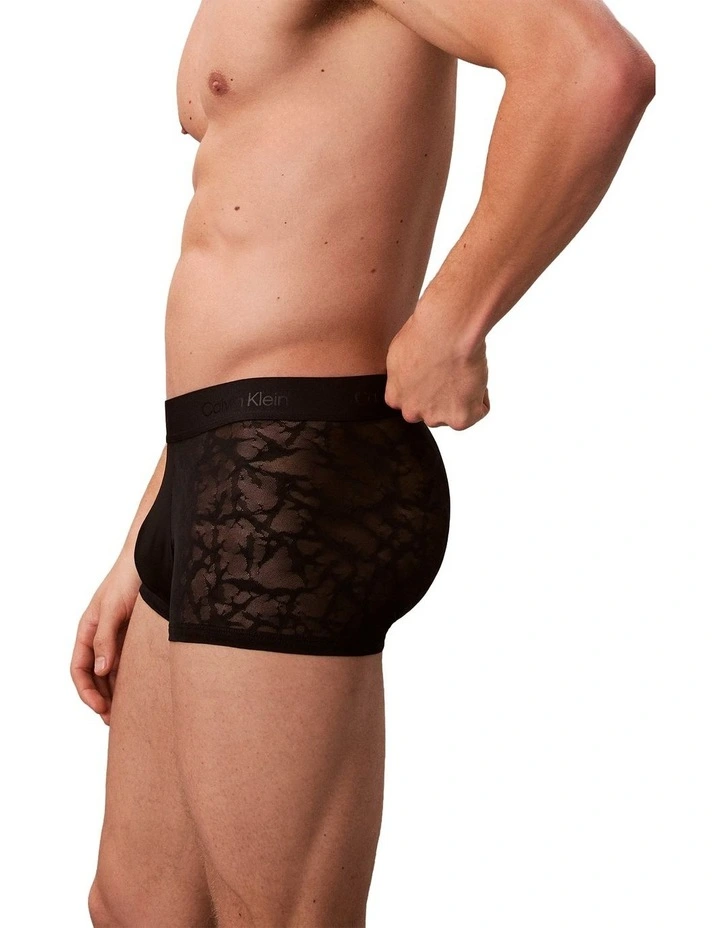 Sculpt Lace Low Rise Trunk in Black image 3
