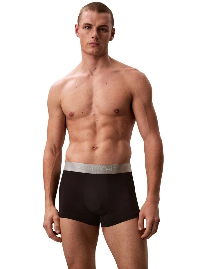 Brushed Micro Trunks 3 Pack in Multi image 2