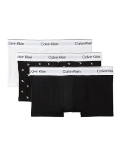 Icon Cotton Low Rise Trunks 3 Pack in Multi