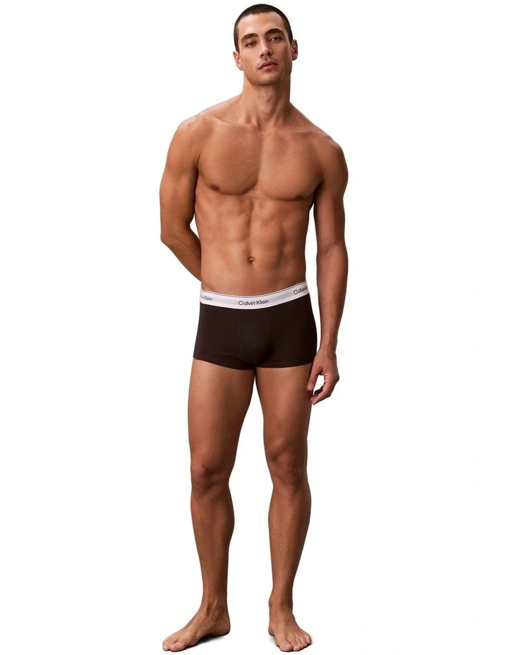 Icon Cotton Low Rise Trunks 3 Pack in Multi image 5