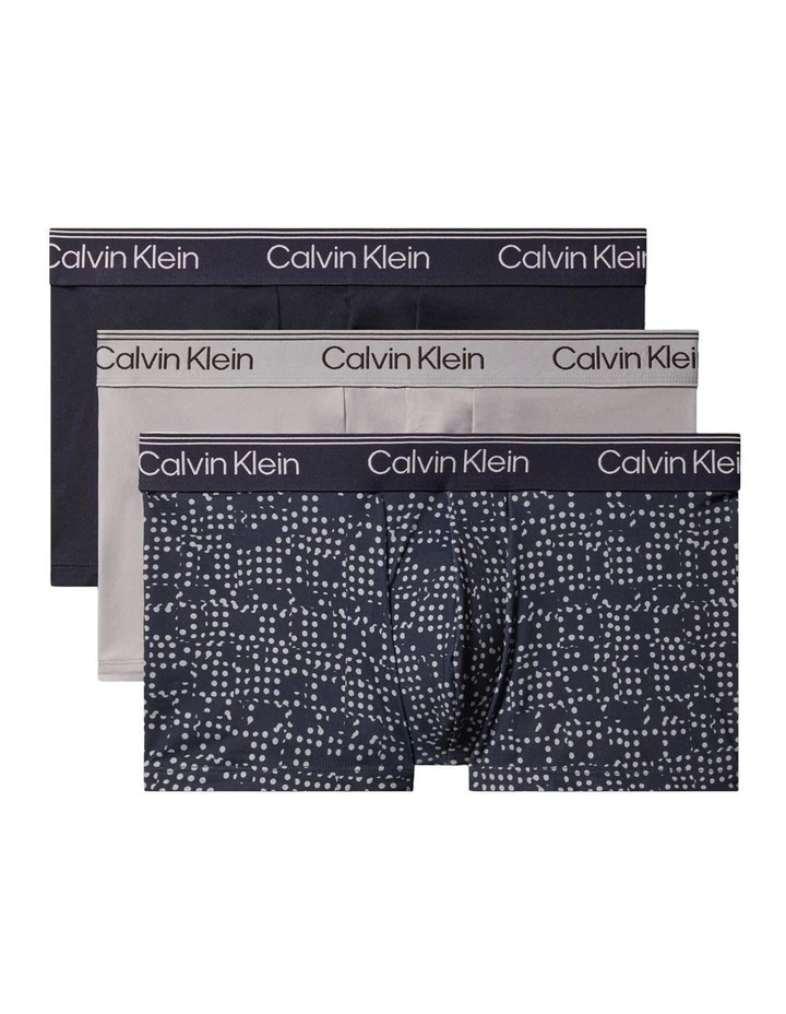 Micro Stretch Low Rise Trunks 3 Pack in Multi image 1