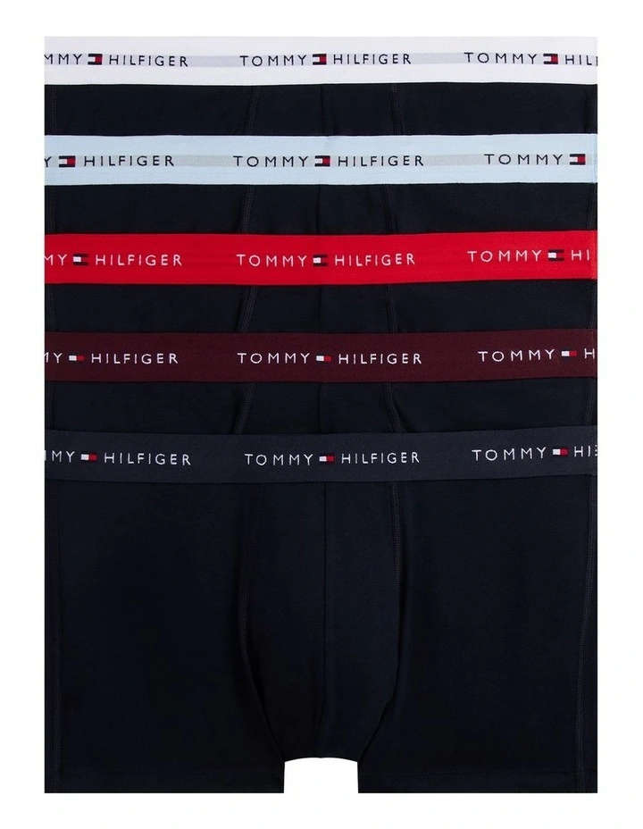Essential Signature Trunks Pack Of 5 in Assorted image 1