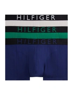 Logo Waistband Trunks Pack Of 3 in Assorted