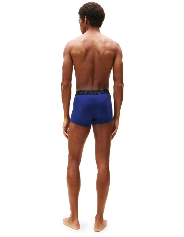 Logo Waistband Trunks Pack Of 3 in Assorted image 2