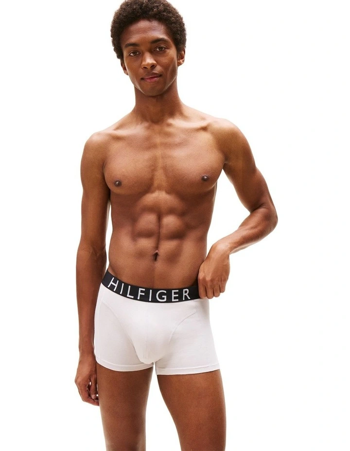 Logo Waistband Trunks Pack Of 3 in Assorted image 5