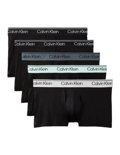 Microfibre Stretch Low Rise Trunks 5 Pack in Multi