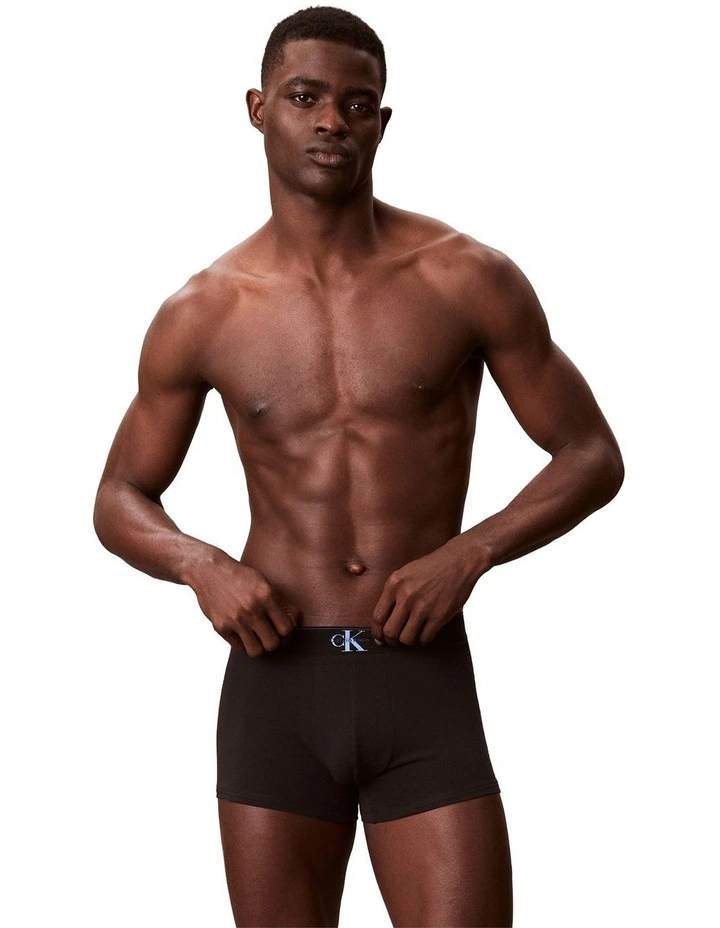 Graphic Monogram Cotton Stretch Trunk 3 Pack in Multi image 2