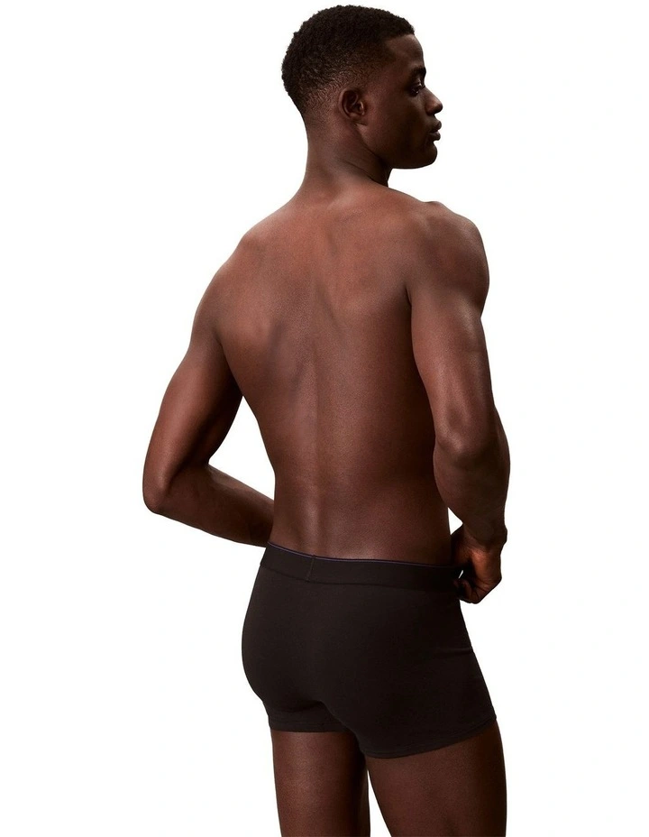 Graphic Monogram Cotton Stretch Trunk 3 Pack in Multi image 3