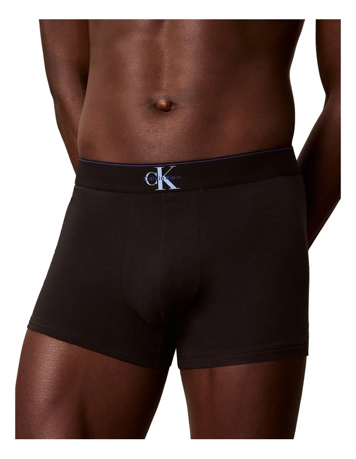 Graphic Monogram Cotton Stretch Trunk 3 Pack in Multi image 6