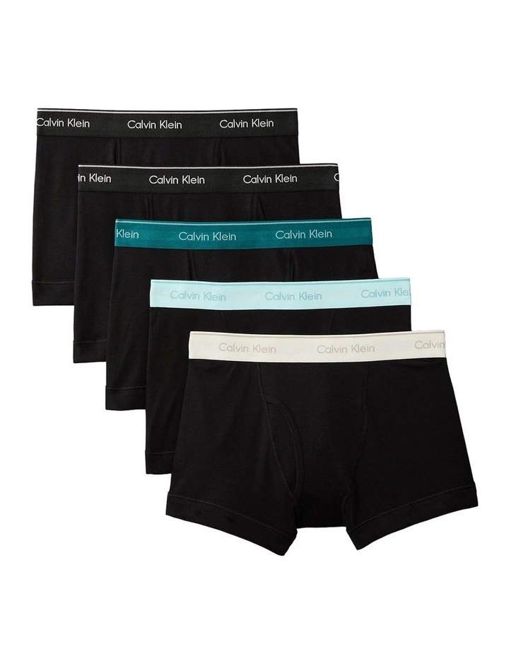 Cotton Classics Trunks 5 Pack in Multi image 1