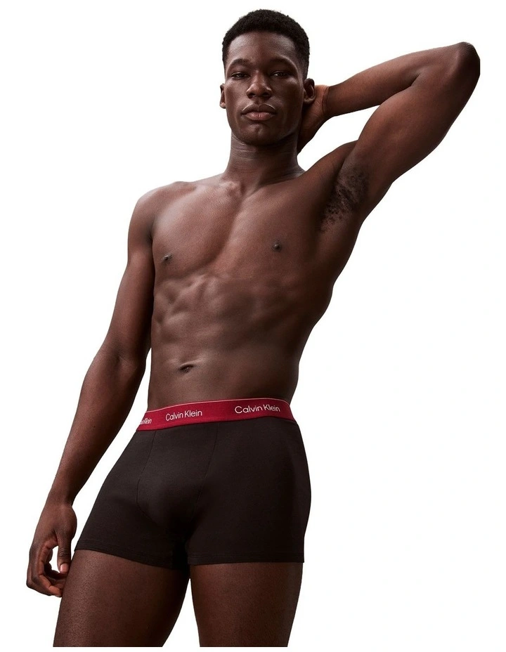 Icon Cotton Stretch Relaxed Trunk 3 Pack in Multi image 4