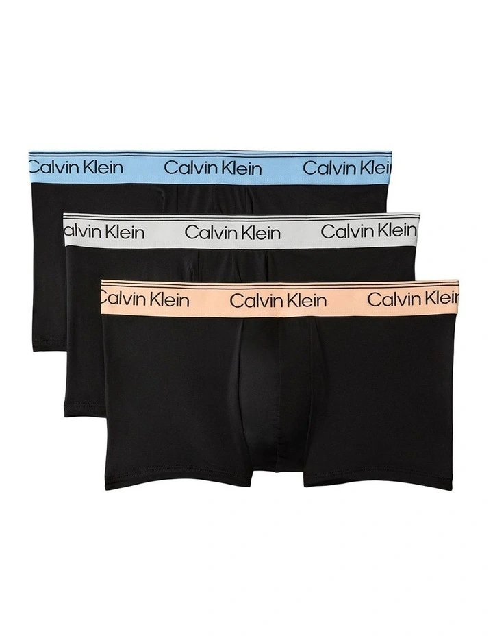 Microfibre Stretch Low Rise Trunk Pack Of 3 in Multi image 1