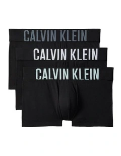 Intense Power Cotton Trunks 3 Pack in Black